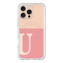 スリムプロテクションプレミアムケース with MagSafe［ オリジナル - initial two tone - U pink ］