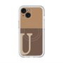 スリムプロテクションプレミアムケース with MagSafe［ オリジナル - initial two tone - U brown ］