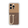 スリムプロテクションプレミアムケース with MagSafe［ オリジナル - initial two tone - U brown ］