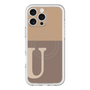 スリムプロテクションプレミアムケース with MagSafe［ オリジナル - initial two tone - U brown ］