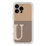 スリムプロテクションプレミアムケース with MagSafe［ オリジナル - initial two tone - U brown ］