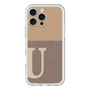 スリムプロテクションプレミアムケース with MagSafe［ オリジナル - initial two tone - U brown ］