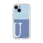 スリムプロテクションプレミアムケース with MagSafe［ オリジナル - initial two tone - U blue ］
