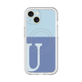 スリムプロテクションプレミアムケース with MagSafe［ オリジナル - initial two tone - U blue ］