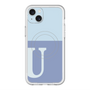 スリムプロテクションプレミアムケース with MagSafe［ オリジナル - initial two tone - U blue ］
