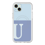 スリムプロテクションプレミアムケース with MagSafe［ オリジナル - initial two tone - U blue ］