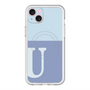 スリムプロテクションプレミアムケース with MagSafe［ オリジナル - initial two tone - U blue ］