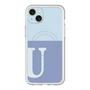 スリムプロテクションプレミアムケース with MagSafe［ オリジナル - initial two tone - U blue ］