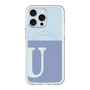 スリムプロテクションプレミアムケース with MagSafe［ オリジナル - initial two tone - U blue ］