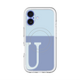 スリムプロテクションプレミアムケース with MagSafe［ オリジナル - initial two tone - U blue ］