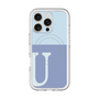 スリムプロテクションプレミアムケース with MagSafe［ オリジナル - initial two tone - U blue ］