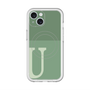 スリムプロテクションプレミアムケース with MagSafe［ オリジナル - initial two tone - U green ］