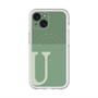 スリムプロテクションプレミアムケース with MagSafe［ オリジナル - initial two tone - U green ］