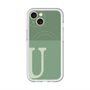 スリムプロテクションプレミアムケース with MagSafe［ オリジナル - initial two tone - U green ］