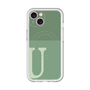 スリムプロテクションプレミアムケース with MagSafe［ オリジナル - initial two tone - U green ］