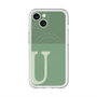 スリムプロテクションプレミアムケース with MagSafe［ オリジナル - initial two tone - U green ］