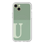 スリムプロテクションプレミアムケース with MagSafe［ オリジナル - initial two tone - U green ］