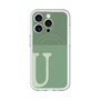 スリムプロテクションプレミアムケース with MagSafe［ オリジナル - initial two tone - U green ］