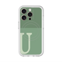 スリムプロテクションプレミアムケース with MagSafe［ オリジナル - initial two tone - U green ］