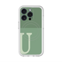 スリムプロテクションプレミアムケース with MagSafe［ オリジナル - initial two tone - U green ］