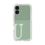 スリムプロテクションプレミアムケース with MagSafe［ オリジナル - initial two tone - U green ］