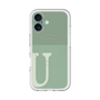 スリムプロテクションプレミアムケース with MagSafe［ オリジナル - initial two tone - U green ］