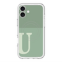 スリムプロテクションプレミアムケース with MagSafe［ オリジナル - initial two tone - U green ］