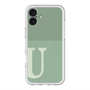 スリムプロテクションプレミアムケース with MagSafe［ オリジナル - initial two tone - U green ］