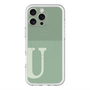 スリムプロテクションプレミアムケース with MagSafe［ オリジナル - initial two tone - U green ］