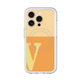 スリムプロテクションプレミアムケース with MagSafe［ オリジナル - initial two tone - V orange ］