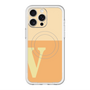 スリムプロテクションプレミアムケース with MagSafe［ オリジナル - initial two tone - V orange ］