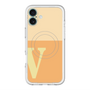 スリムプロテクションプレミアムケース with MagSafe［ オリジナル - initial two tone - V orange ］