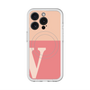 スリムプロテクションプレミアムケース with MagSafe［ オリジナル - initial two tone - V pink ］