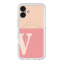 スリムプロテクションプレミアムケース with MagSafe［ オリジナル - initial two tone - V pink ］