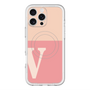 スリムプロテクションプレミアムケース with MagSafe［ オリジナル - initial two tone - V pink ］
