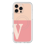 スリムプロテクションプレミアムケース with MagSafe［ オリジナル - initial two tone - V pink ］