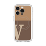 スリムプロテクションプレミアムケース with MagSafe［ オリジナル - initial two tone - V brown ］