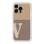 スリムプロテクションプレミアムケース with MagSafe［ オリジナル - initial two tone - V brown ］