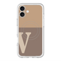 スリムプロテクションプレミアムケース with MagSafe［ オリジナル - initial two tone - V brown ］