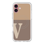 スリムプロテクションプレミアムケース with MagSafe［ オリジナル - initial two tone - V brown ］