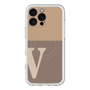 スリムプロテクションプレミアムケース with MagSafe［ オリジナル - initial two tone - V brown ］