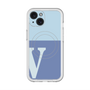 スリムプロテクションプレミアムケース with MagSafe［ オリジナル - initial two tone - V blue ］