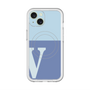 スリムプロテクションプレミアムケース with MagSafe［ オリジナル - initial two tone - V blue ］