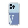 スリムプロテクションプレミアムケース with MagSafe［ オリジナル - initial two tone - V blue ］