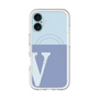 スリムプロテクションプレミアムケース with MagSafe［ オリジナル - initial two tone - V blue ］