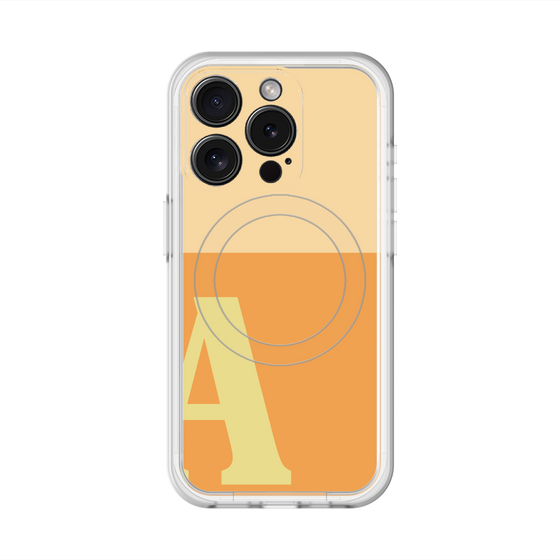 スリムプロテクションプレミアムケース with MagSafe［ オリジナル - initial two tone - A orange ］