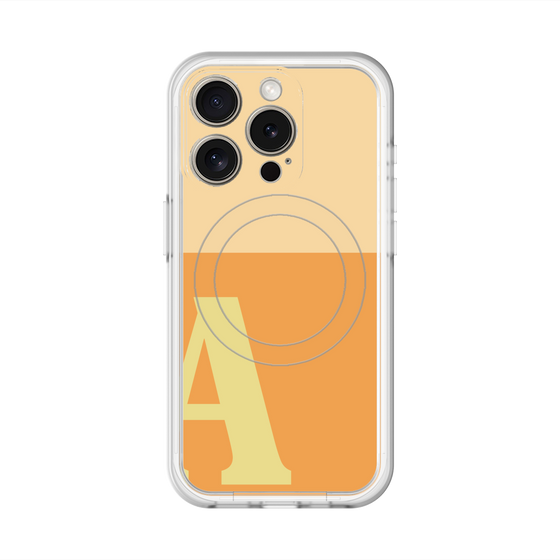 スリムプロテクションプレミアムケース with MagSafe［ オリジナル - initial two tone - A orange ］