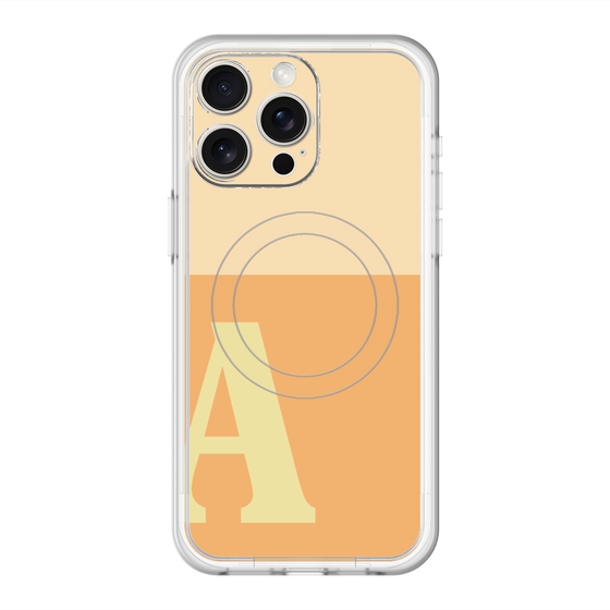 スリムプロテクションプレミアムケース with MagSafe［ オリジナル - initial two tone - A orange ］