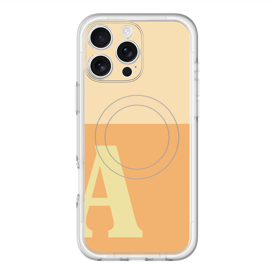 スリムプロテクションプレミアムケース with MagSafe［ オリジナル - initial two tone - A orange ］