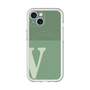 スリムプロテクションプレミアムケース with MagSafe［ オリジナル - initial two tone - V green ］